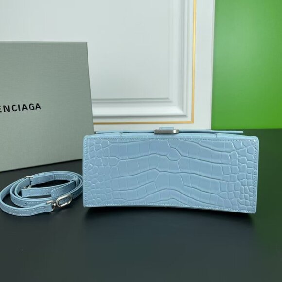 BALENCIAGA HOURGLASS XS HANDBAG CROCODILE EMBOSSED - Picture 6 of 6